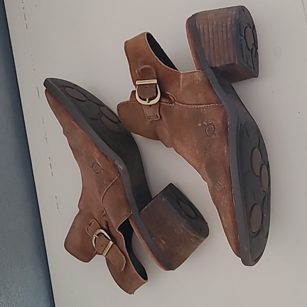 Born Margrit Slingback Suede Booties Women's Size 7